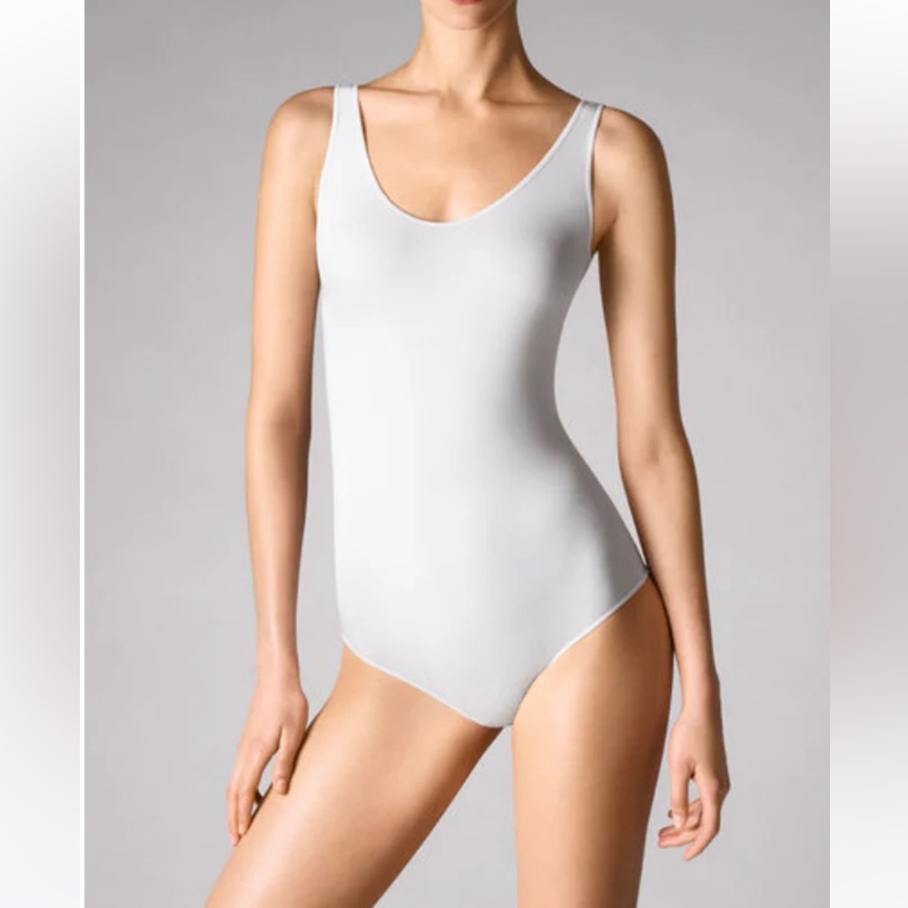 Wolford Viscose white sleeveless bodysuit